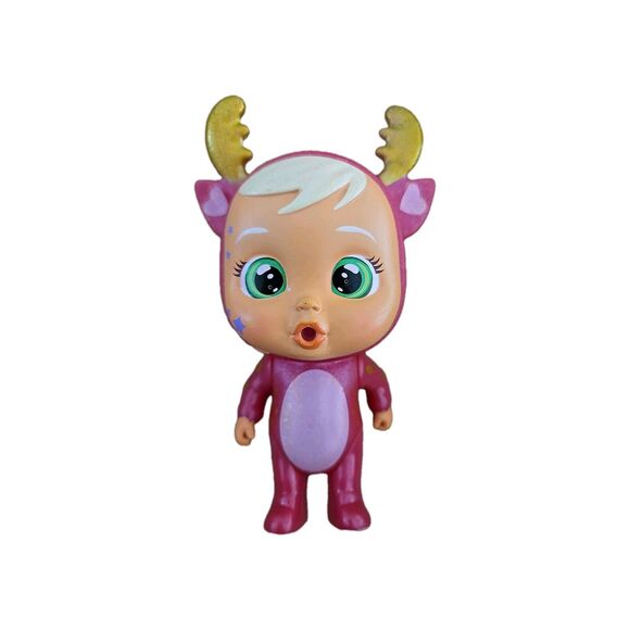 IMC Toys Cry Babies Magic Tears Rosie Reindeer 5" Doll Pre-owned Moveable Limbs - Picture 1 of 5